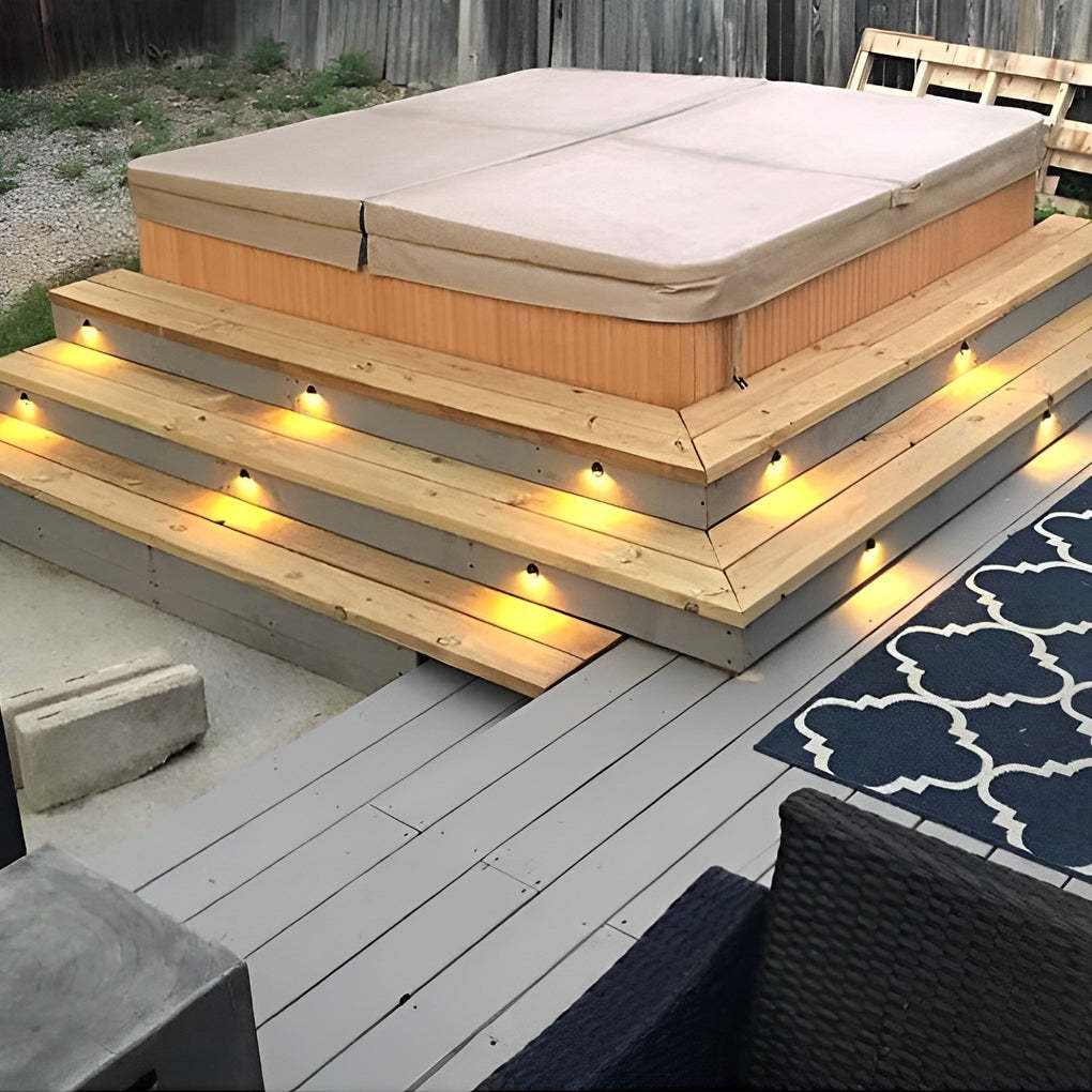 Hallf Moon 12-36V Low Voltage LED Deck Downward Lighting Wall Mounted Step Lights-Lighom