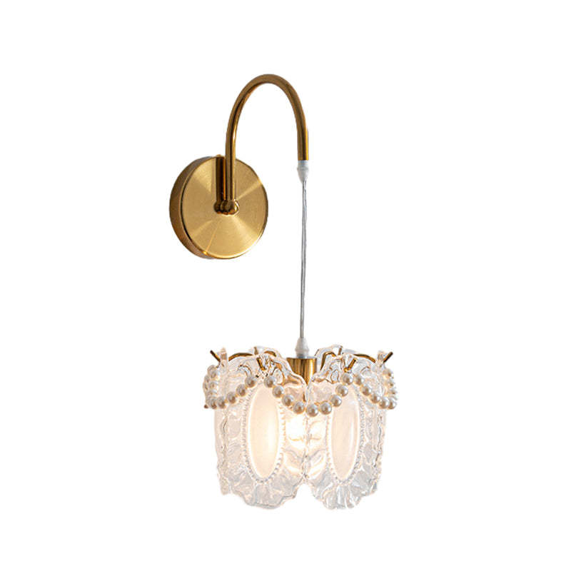 Glass Leaves Feathers Three Step Dimming Nordic Creative Wall Lights Fixture-Lighom