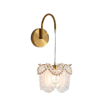 Glass Leaves Feathers Three Step Dimming Nordic Creative Wall Lights Fixture-Lighom