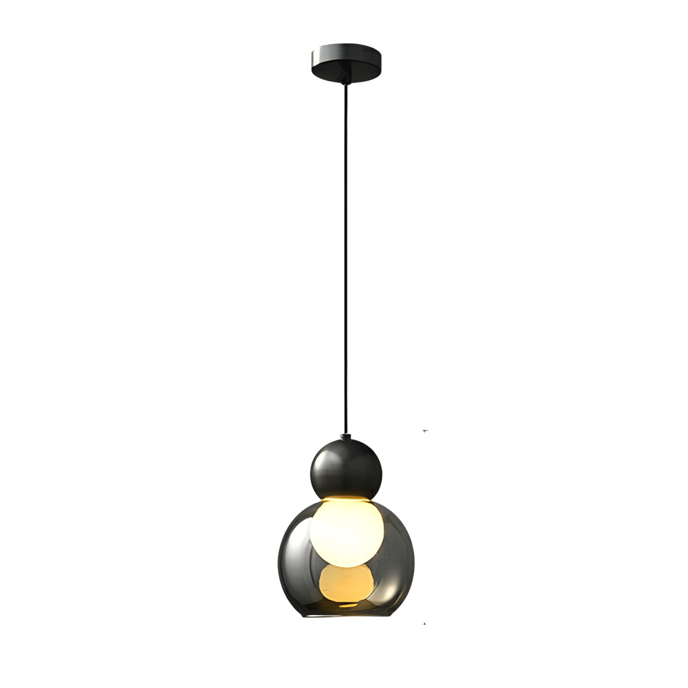 Glass Gourd 3-Step Dimming Copper Modern Pendant Light