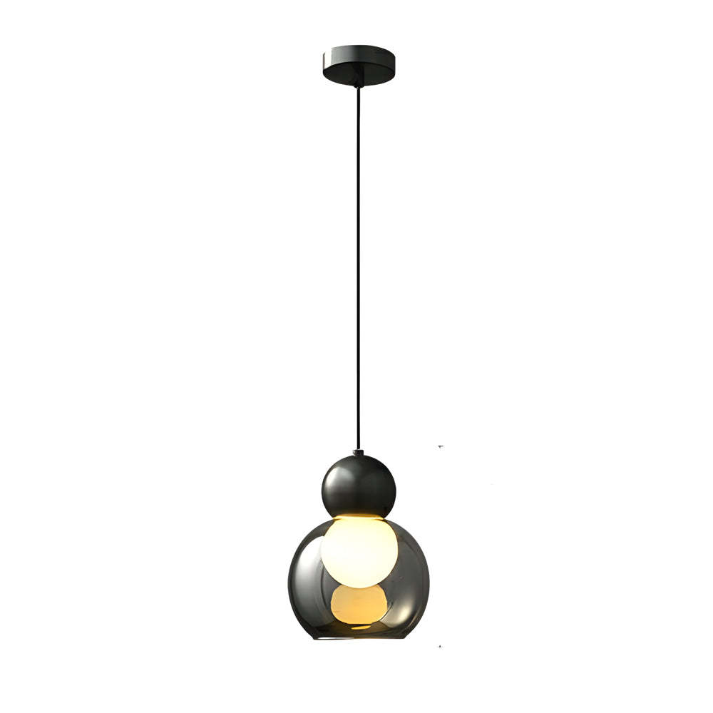 Glass Gourd 3-Step Dimming Copper Modern Pendant Light