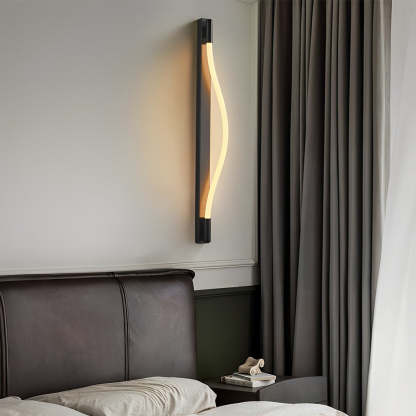 Minimalist Handwoven Ropes Flexible LED Metal Black Modern Wall Lamp-Lighom