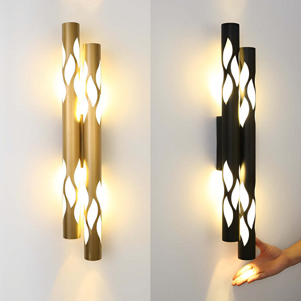 Flames Hollow Up And Down Lighting LED Nordic Wall Sconce Lighting-Lighom