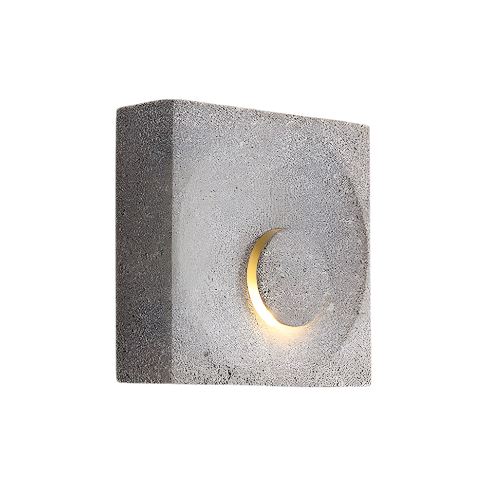 Frosted Cement Eclipse LED Wall Light-Lighom