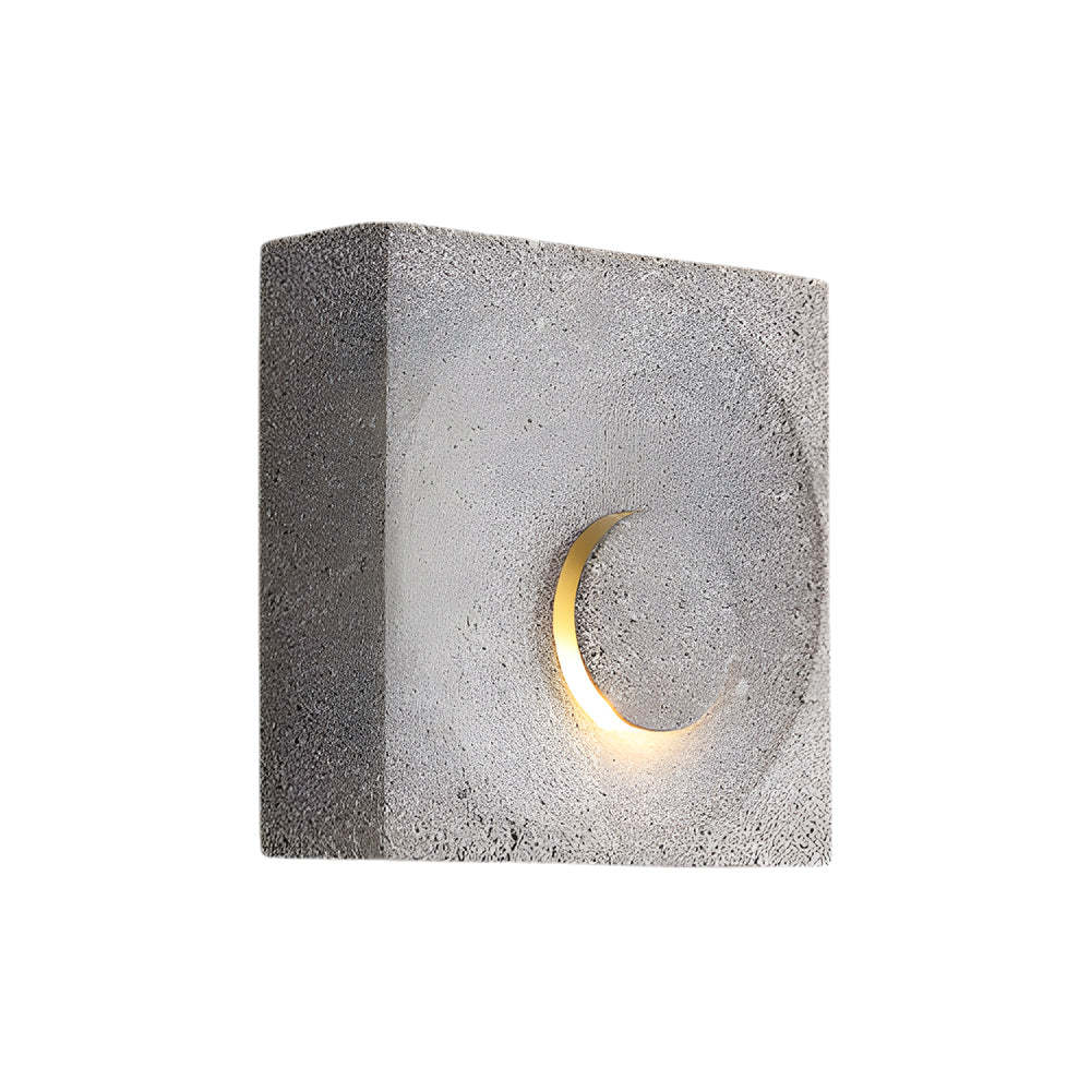 Frosted Cement Eclipse LED Wall Light-Lighom