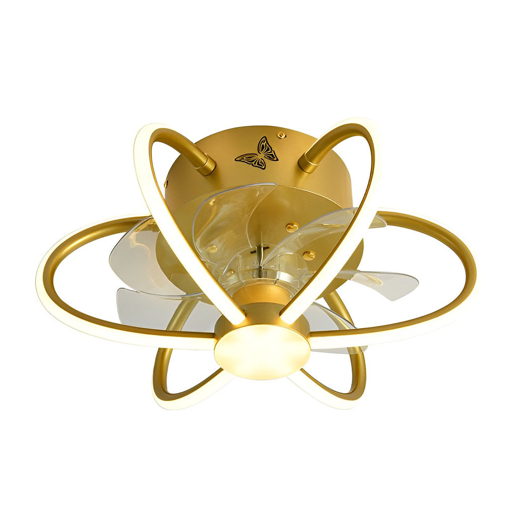 Lighom modern flower bladeless gray ceiling fans