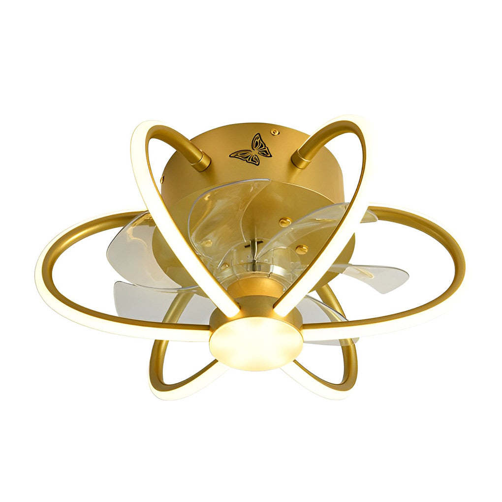 Lighom modern flower bladeless gray ceiling fans