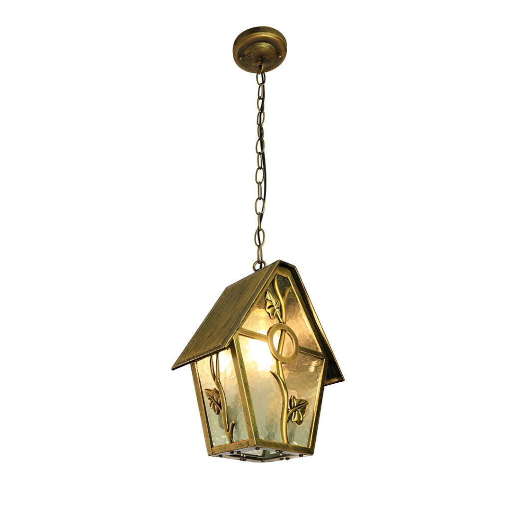 Creative Cabin Glass Waterproof American Style Outdoor Chandelier Lamp-Lighom