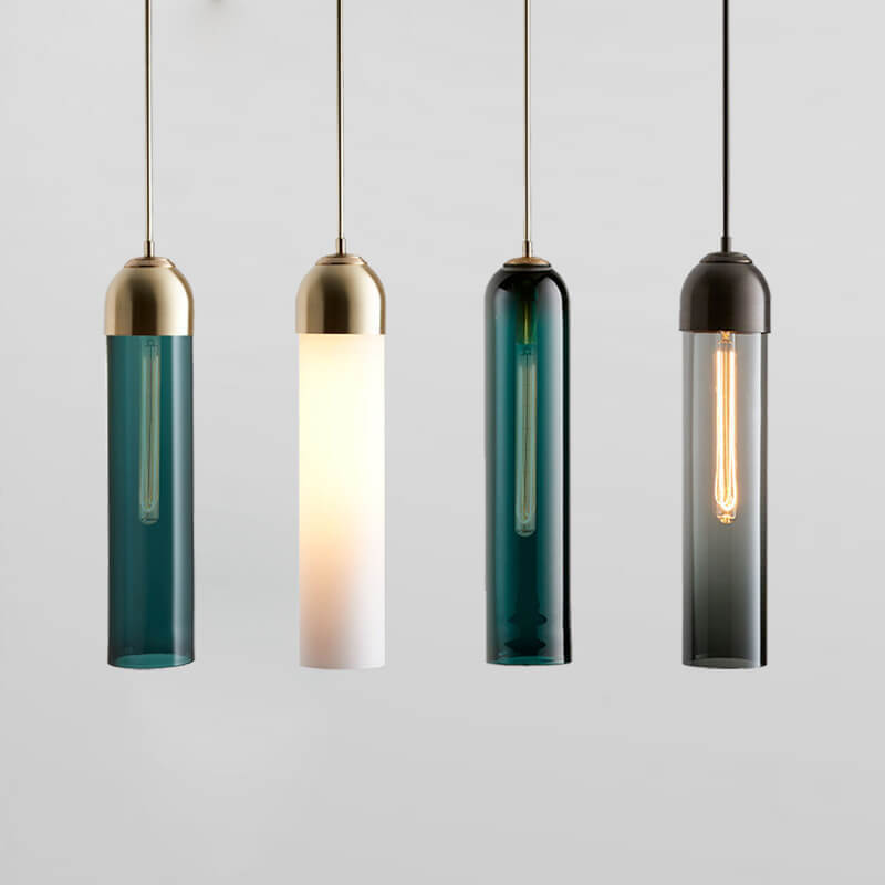 Minimalist Tube Glass LED Pendant Light