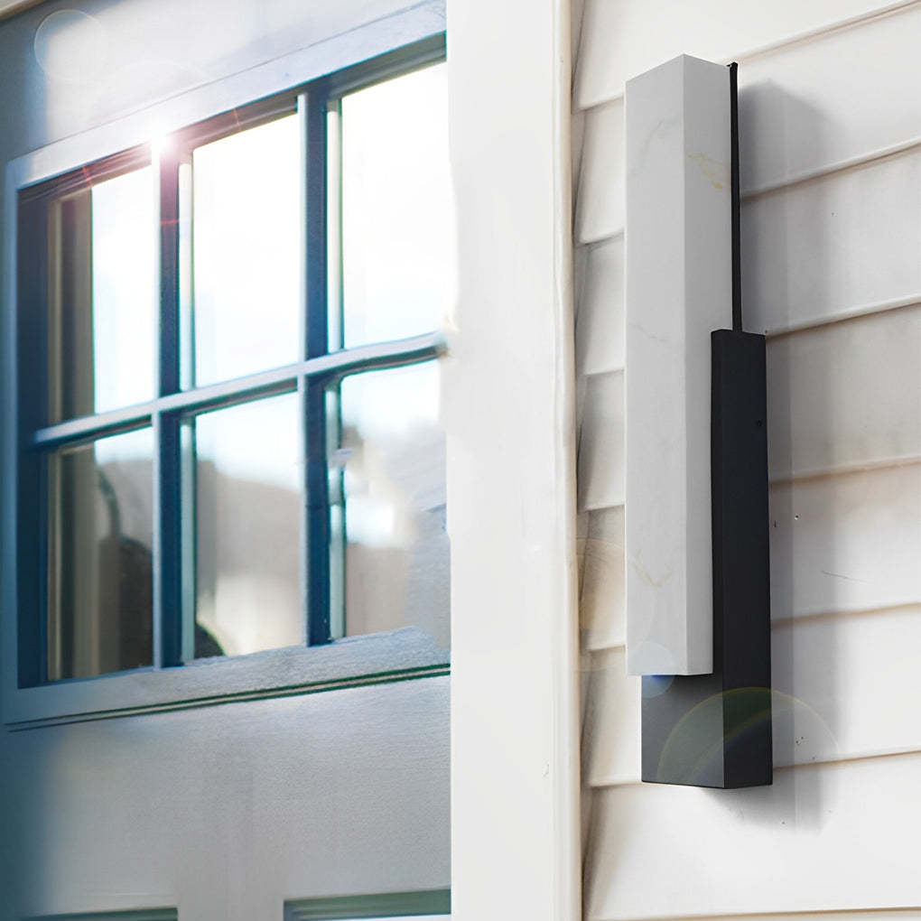 Imitation Marble Black Modern Outdoor LED Wall Light