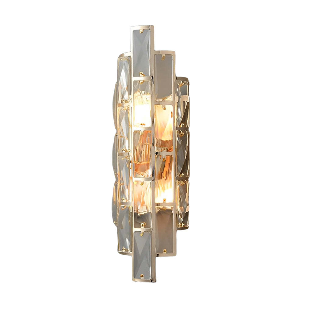Rectangular Luxury Crystal Dimmable Modern Wall Lamp