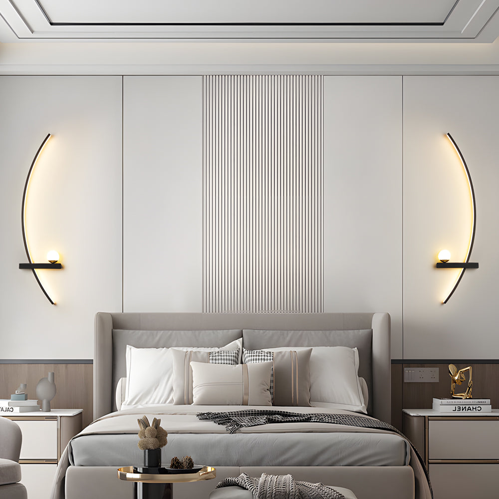 Curved Strip Dimmable LED Wall Sconce