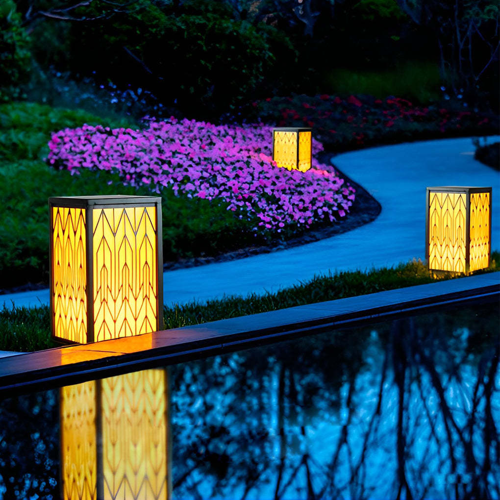Waterproof LED Black Yard Decor Retro Lawn Lamp Outdoor Landscape Lighting-Lighom