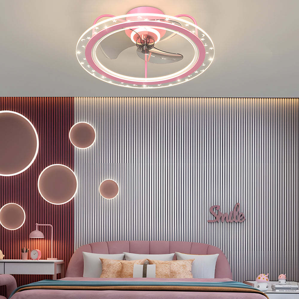 Round Star Decor 3-Step Modern Bladeless Fan