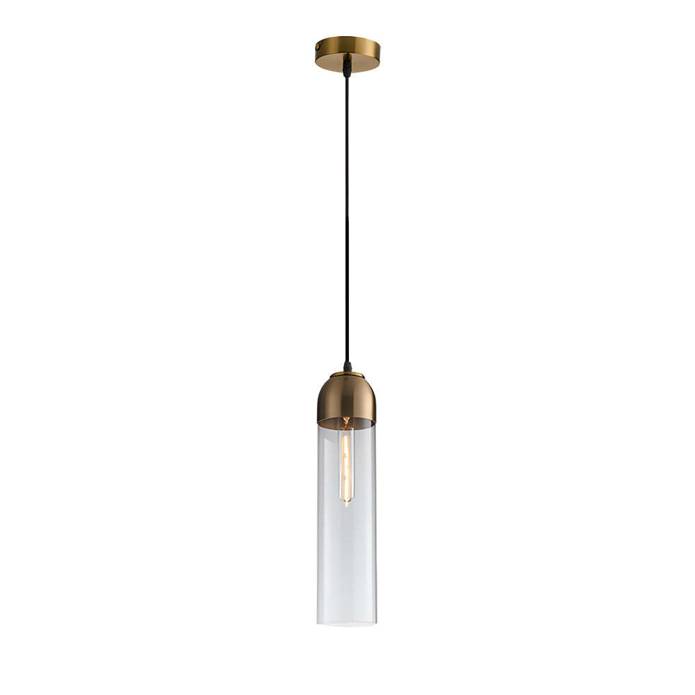 Long Tube Glass Bottle Nordic Small Chandelier