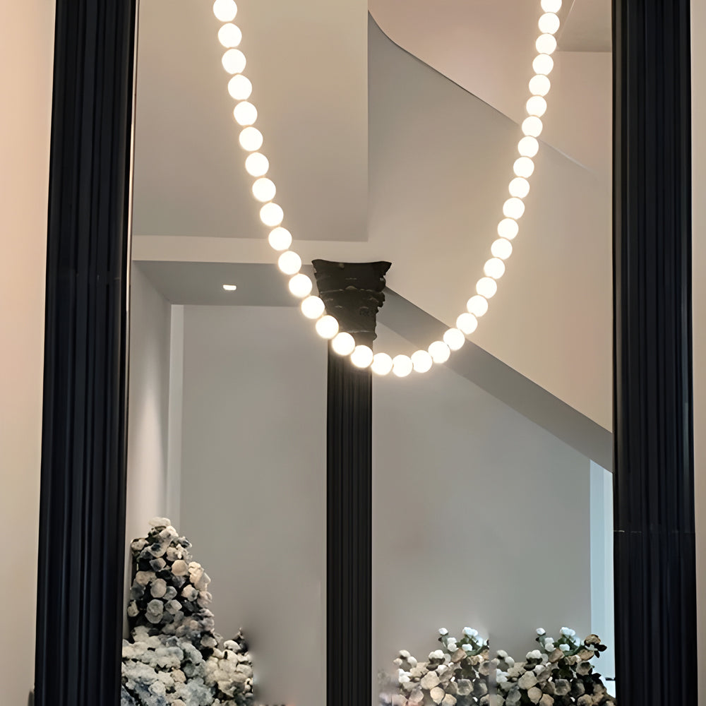 Acrylic Pearl Necklace Italian Style Chandelier