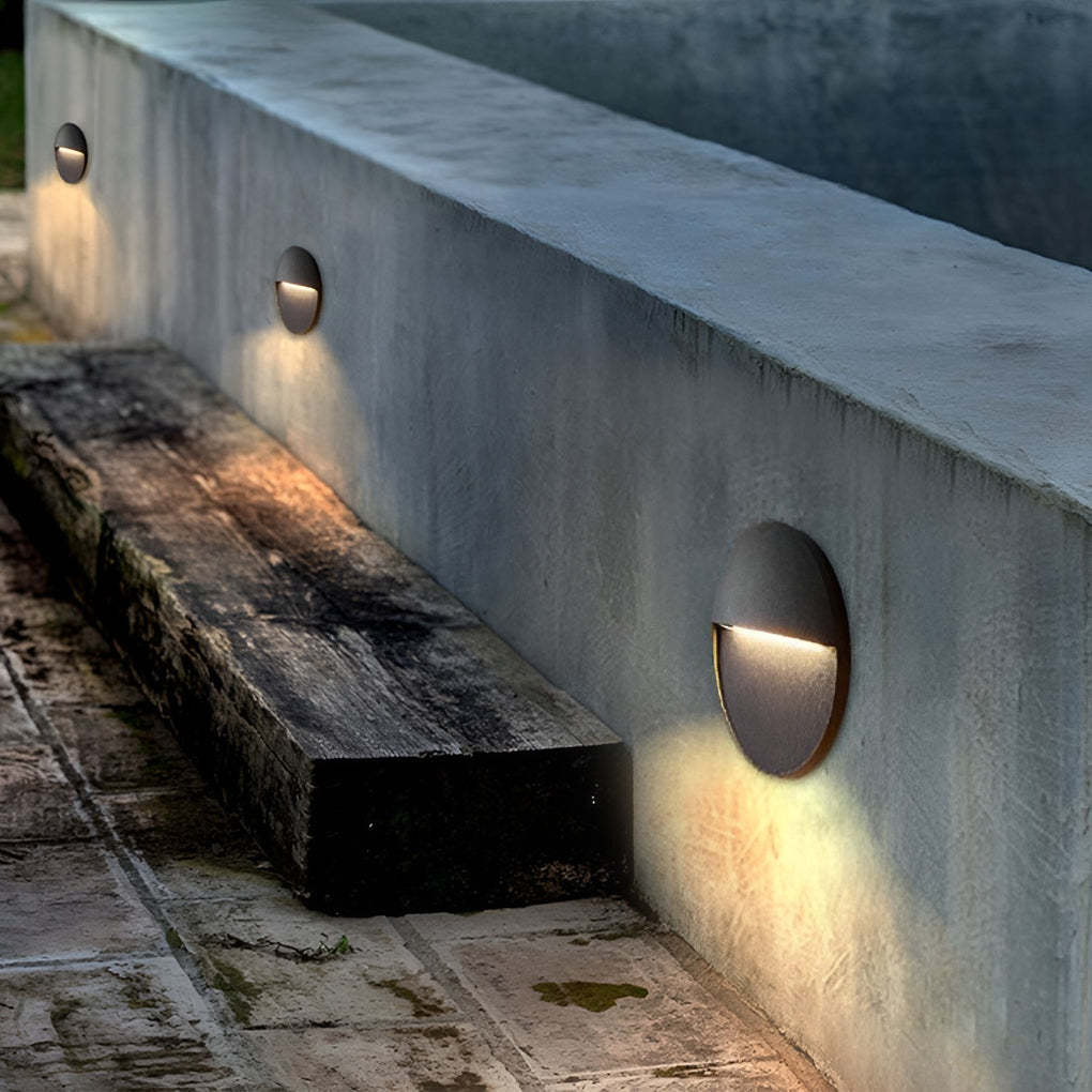 Round Creative Waterproof Stair Lights Outdoor Wall Lights Step Lights Stairway Sconces-Lighom