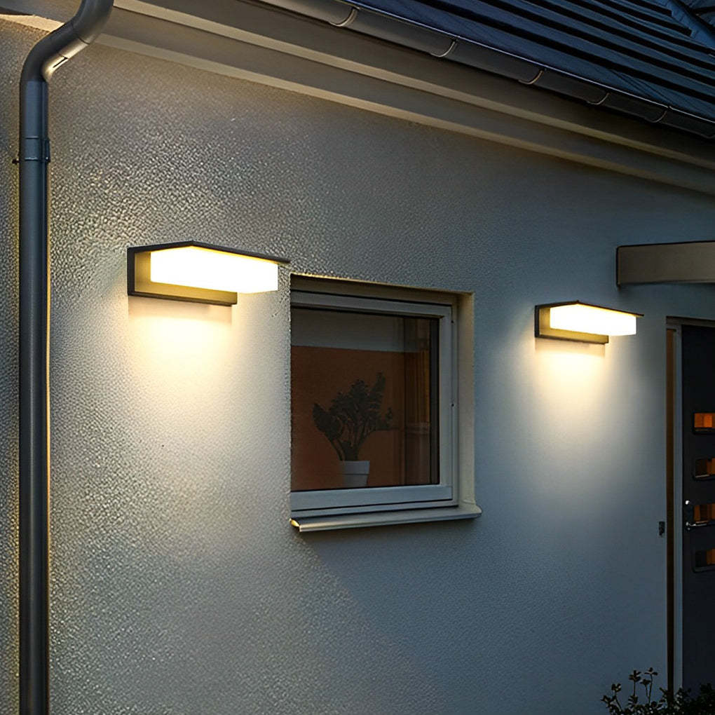 Minimalist Rectangular LED Modern Solar Wall Light