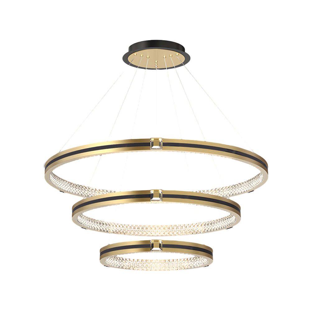 Circle Ring Dimmable Brushed Gold Modern Chandelier