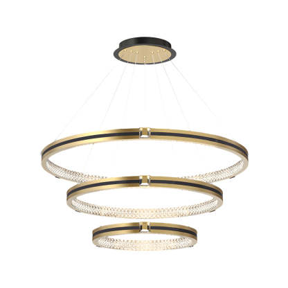 Circle Ring Dimmable Brushed Gold Modern Chandelier