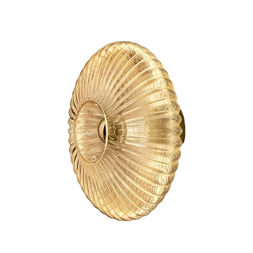 Round Striped Glass LED Post-Modern Wall Lights Fixture Wall Sconce Lighting-Lighom