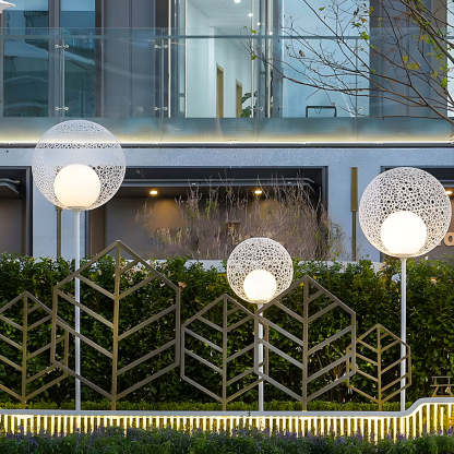 1-Light Solar Dandelion Sphere Garden Stakes Outdoor Lights-Lighom