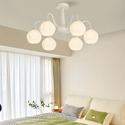 Round Flower Bell Orchid Dimmable Modern Chandelier