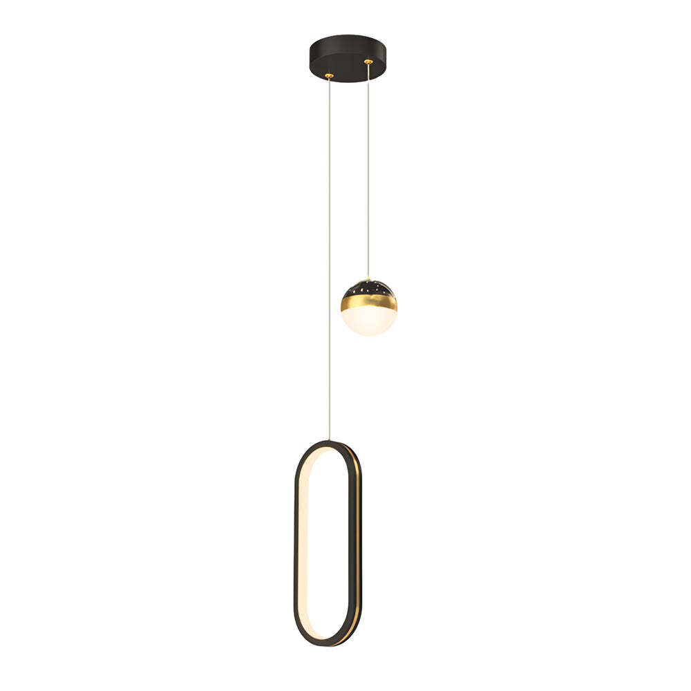 Oval Ring Starry Projection Modern Pendant Light