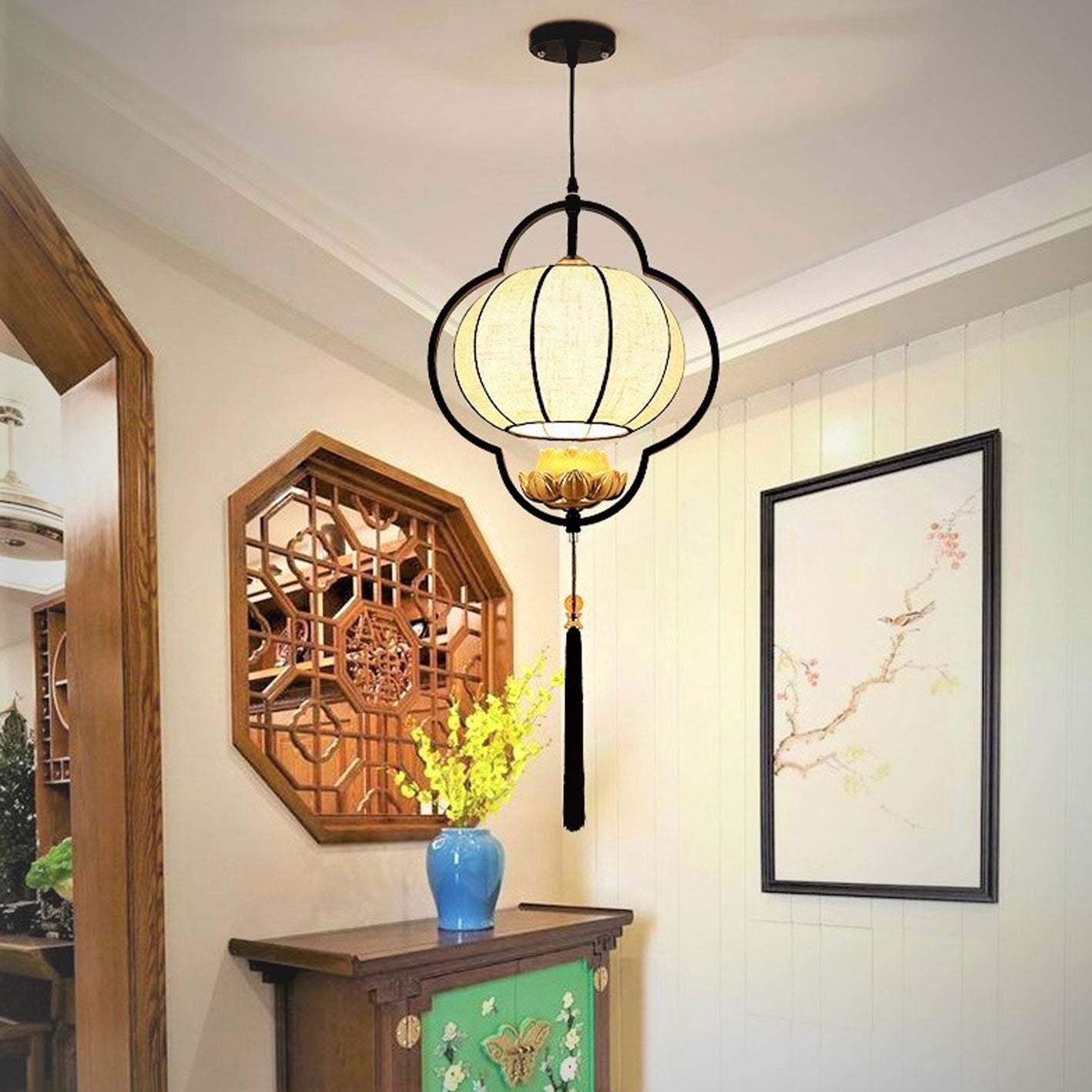 Chinese Retro Luxury Wrought Iron Pendant Light