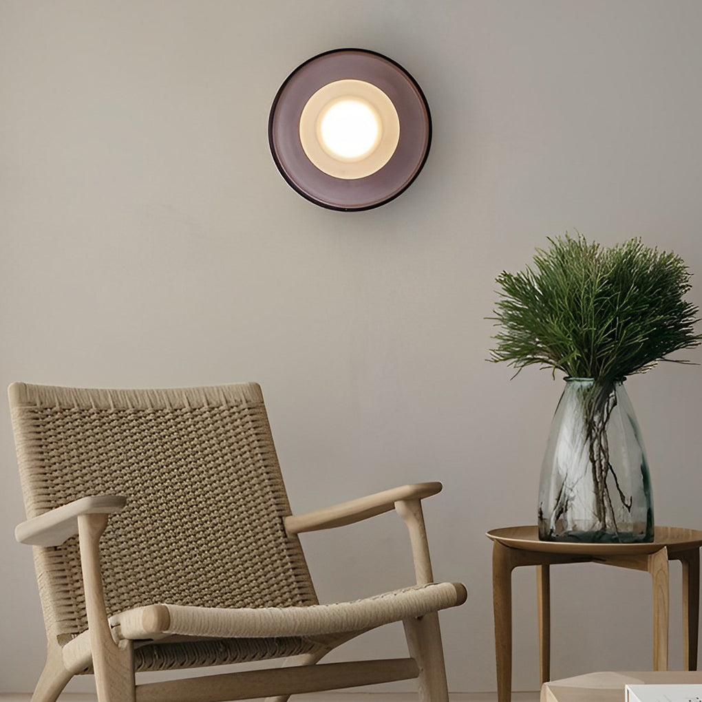 Round Glass LED Postmodern Wall Sconce