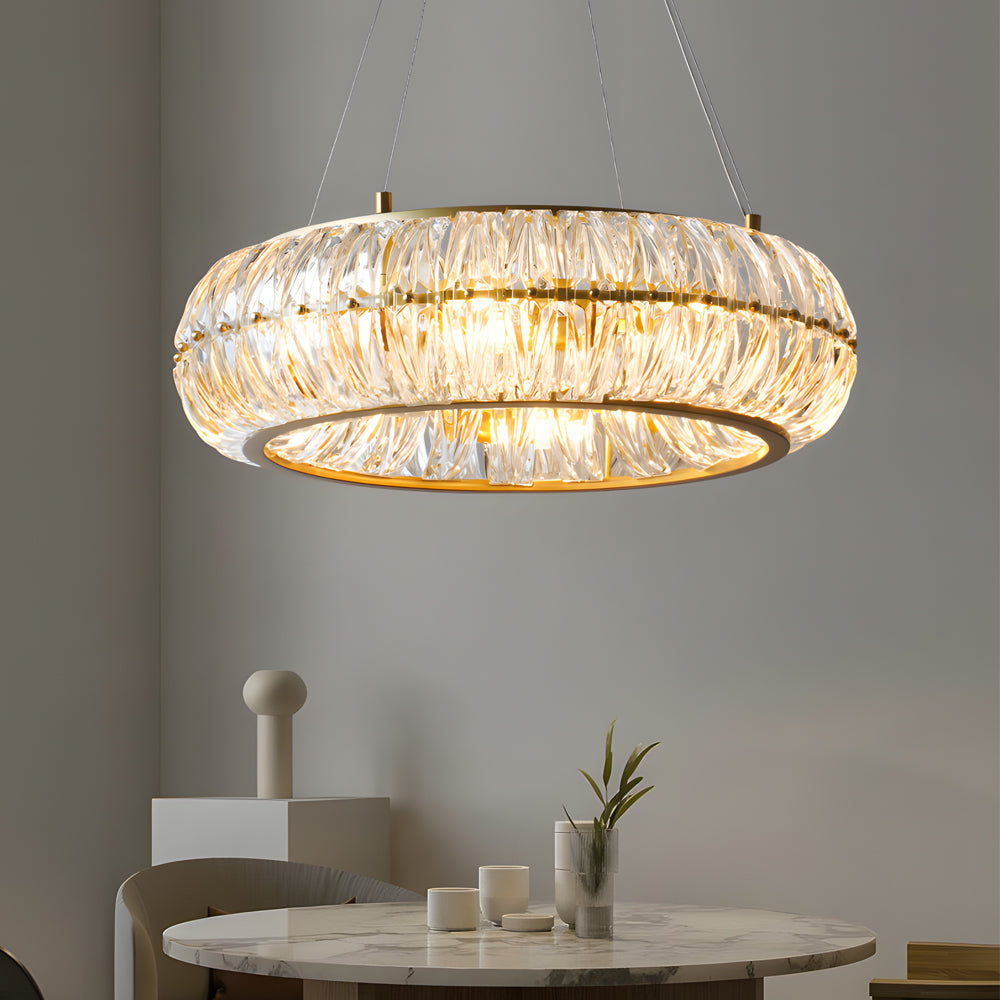 Long Glass Dimmable Post-Modern Chandelier