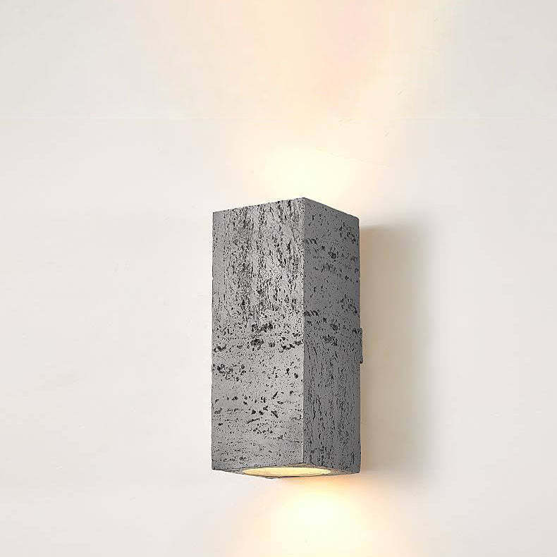 Retro Wabi-Sabi Hand-Sculpted Column LED Sconce — White Yellow Gradient / 110V-120V For US/CA