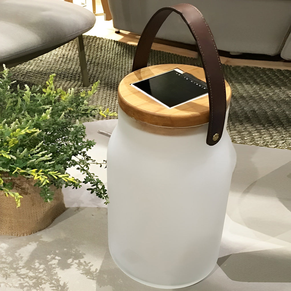 Modern jar lawn white outdoor lanterns & lamps, Lighom — Set of 2