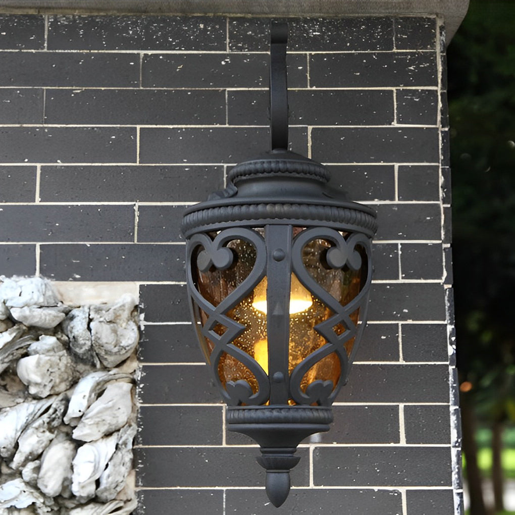Retro Die-Casting Aluminum Waterproof American Outdoor Wall Light Fixture-Lighom