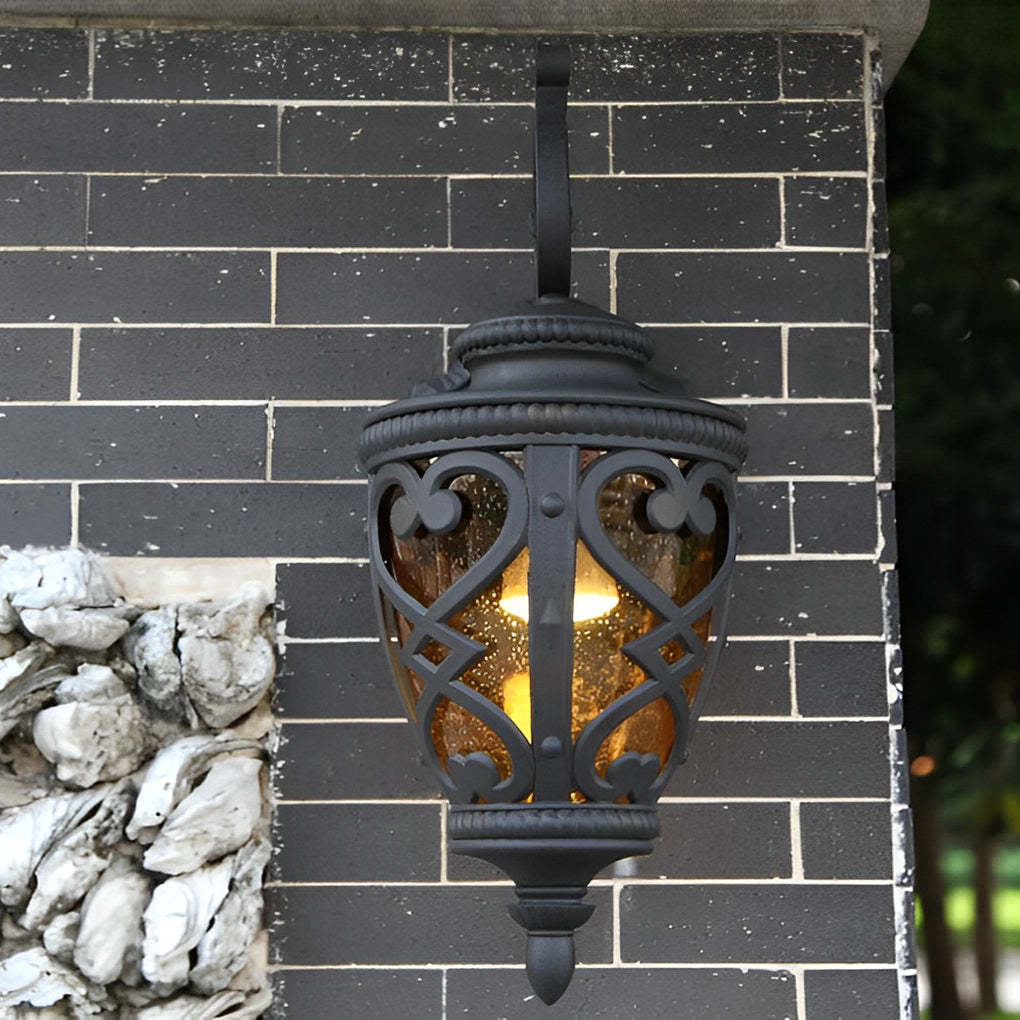 Retro Die-Casting Aluminum Waterproof American Outdoor Wall Light Fixture-Lighom