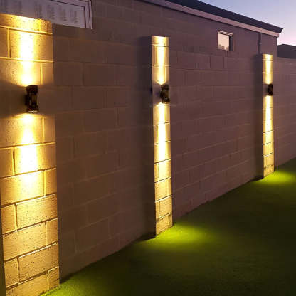 8 In. 2-Light Rotating Heads LED Up Down Outdoor Wall Light-Lighom