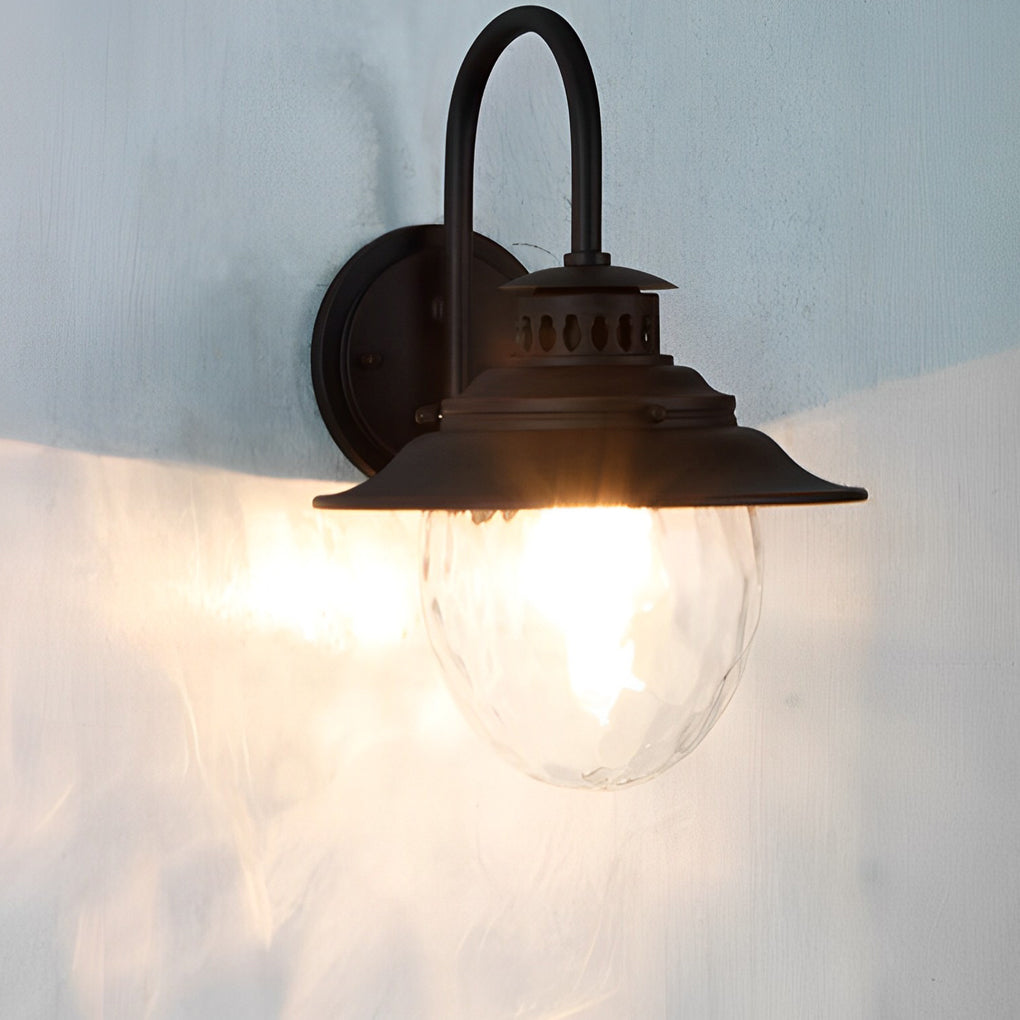 Creative Glass Metal LED Waterproof Modern Outdoor Wall Lamp Wall Sconce Lighting-Lighom
