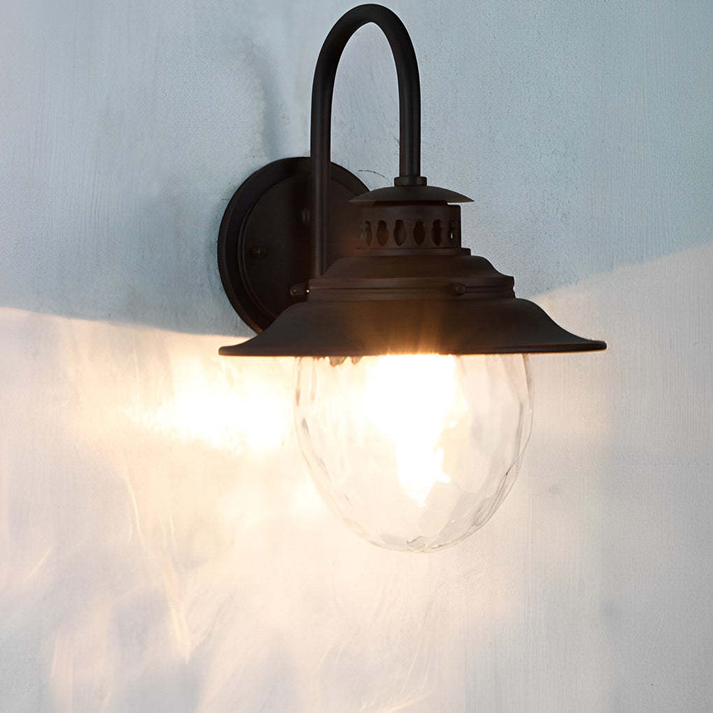 Creative Glass Metal LED Waterproof Modern Outdoor Wall Lamp Wall Sconce Lighting-Lighom