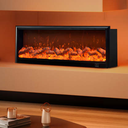 Simulated Firewood Flame Heating Decorative Recessed Fireplace Light-Lighom