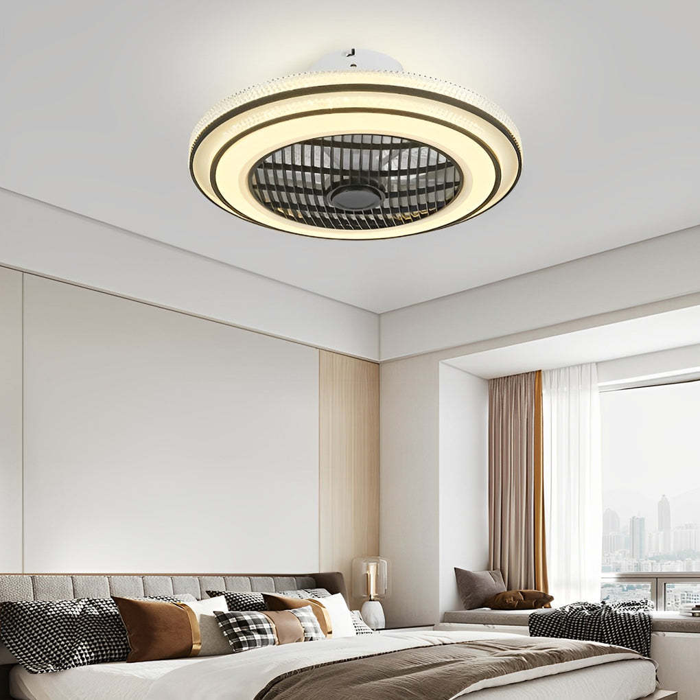 Intelligent Timing Mute LED Modern Bladeless Fan