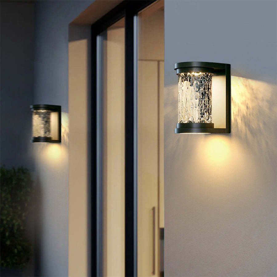 Modern Luxury Glass Stereoscopic Luminescence Cylindrical LED Wall Light-Lighom