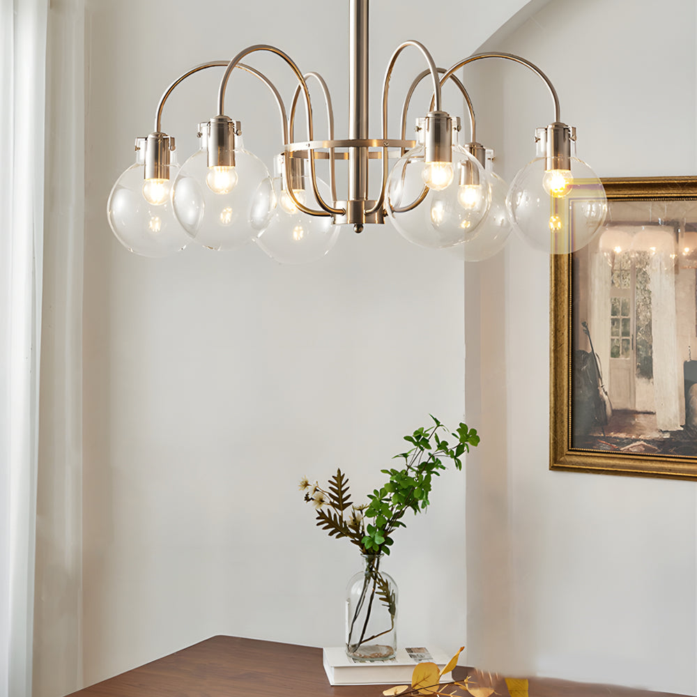 Lighom modern globe nickel gray chandeliers