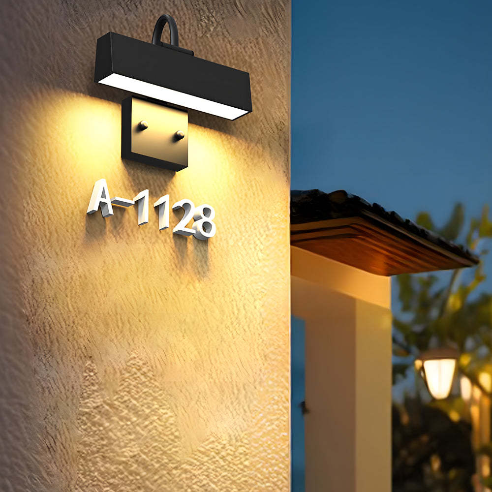 Black LED Wall-Mounted Light for House Number-Lighom