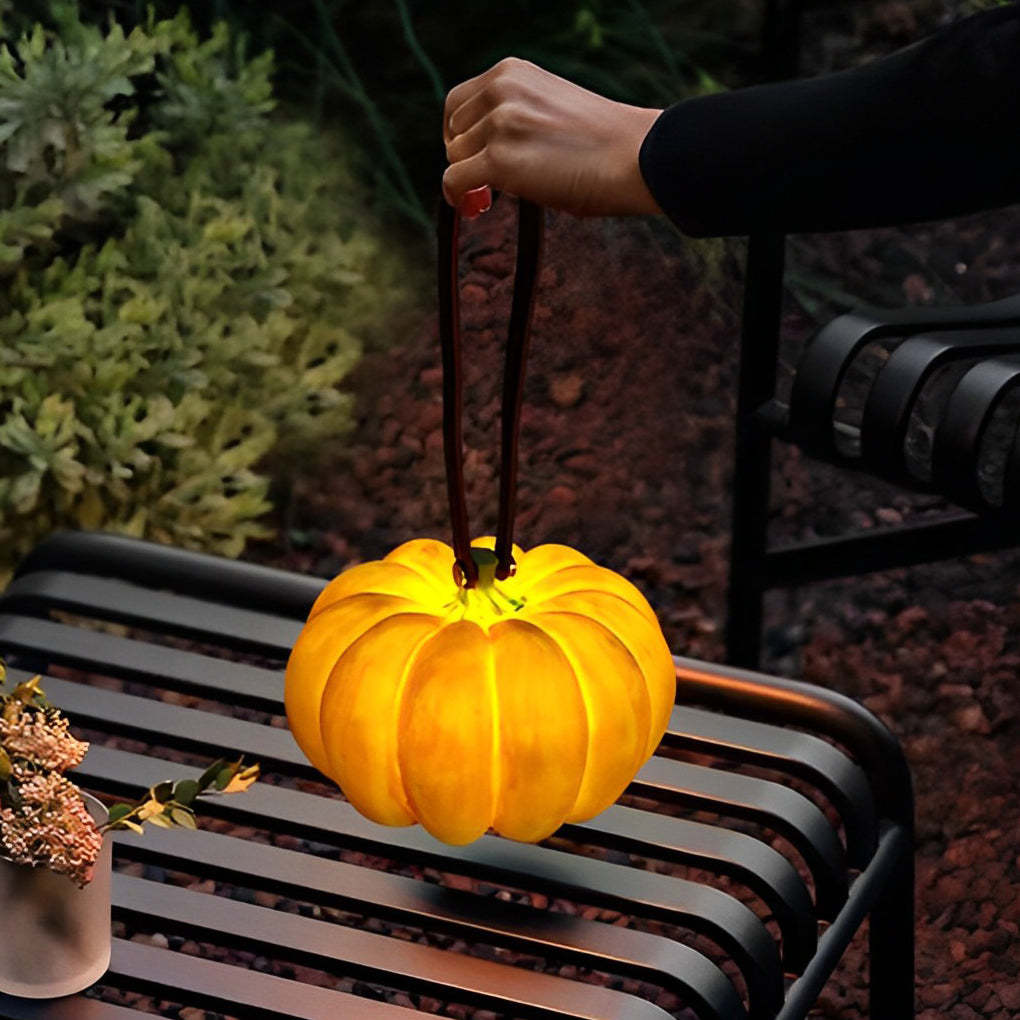 Portable Resin Pumpkin LED Waterproof USB Chargeable Outdoor Lights-Lighom
