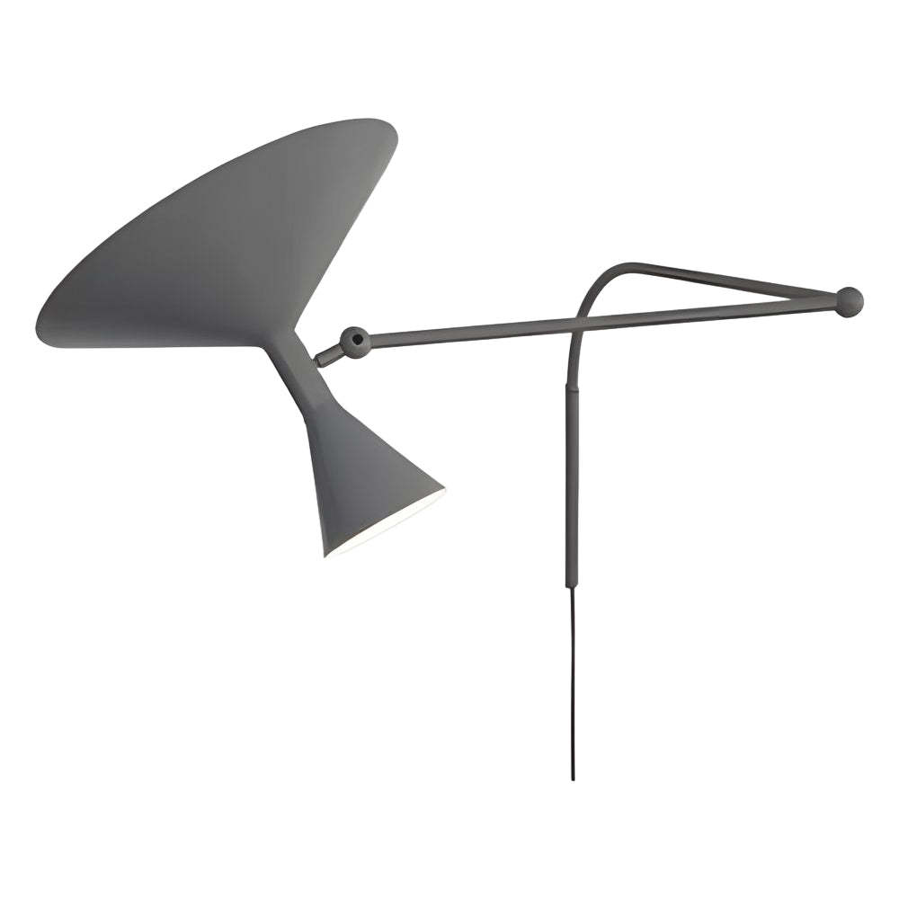 Marseille Swing Arm Wall Lamp Adjustable Long Metal Arm Trumpet Sconce-Lighom