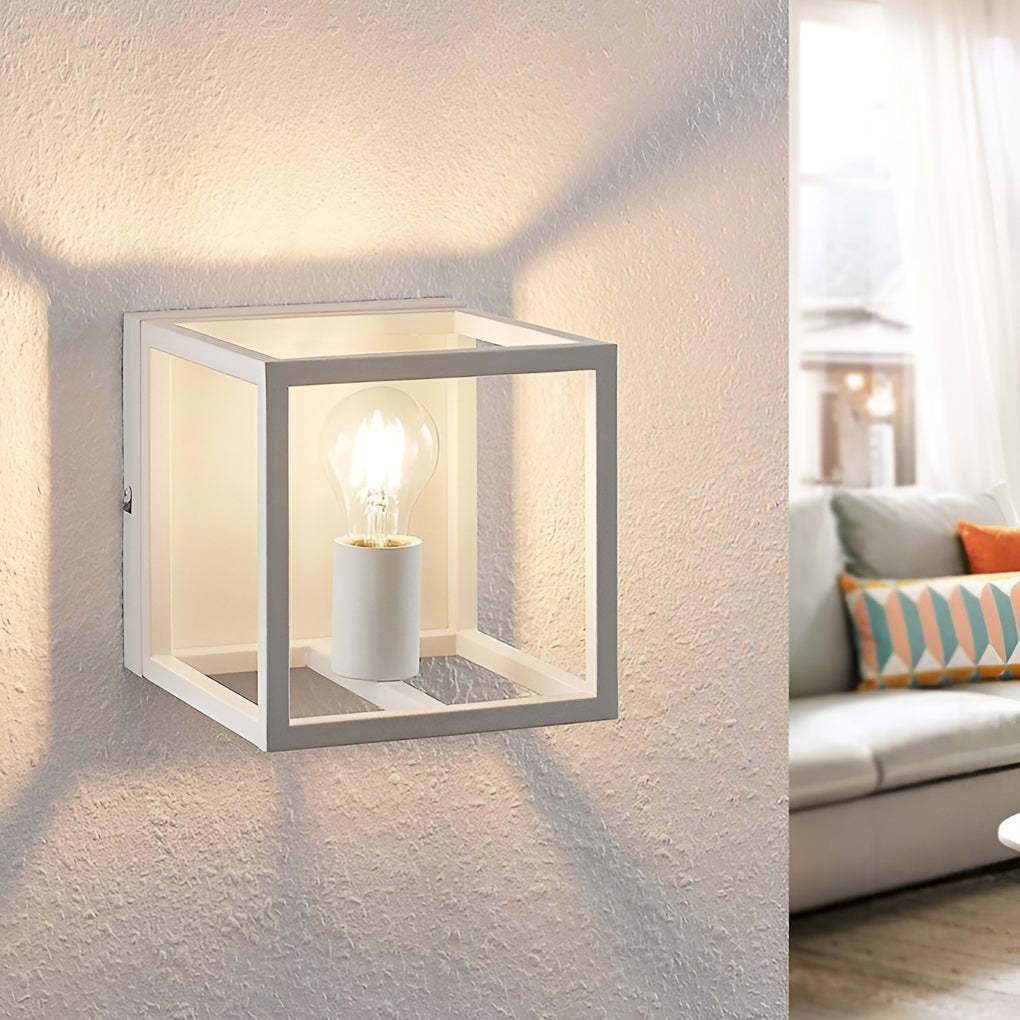 Square Frame Decorative Modern Wall Sconce Lighting Wall Light Fixture-Lighom
