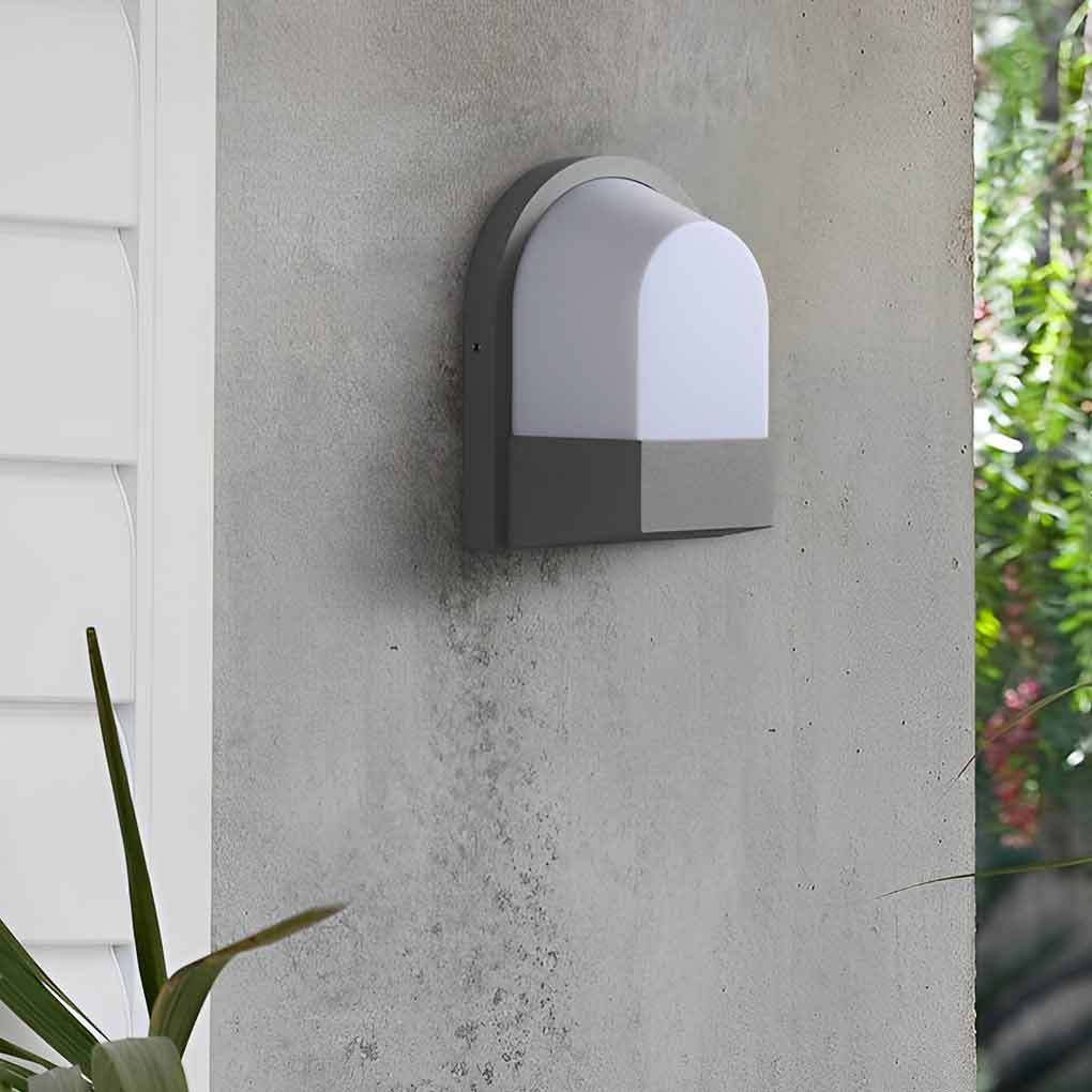 Minimalist Waterproof LED Dark Gray Modern Outdoor Wall Lamp Exterior Lights-Lighom