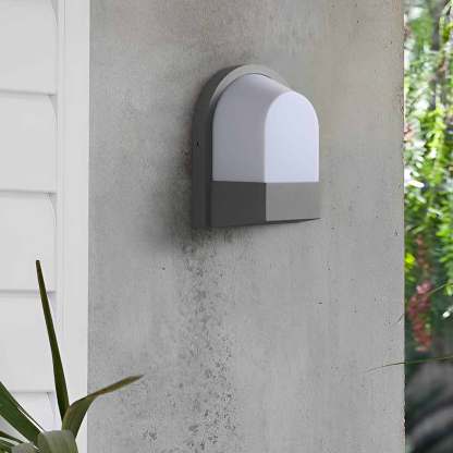 Minimalist Waterproof LED Dark Gray Modern Outdoor Wall Lamp Exterior Lights-Lighom