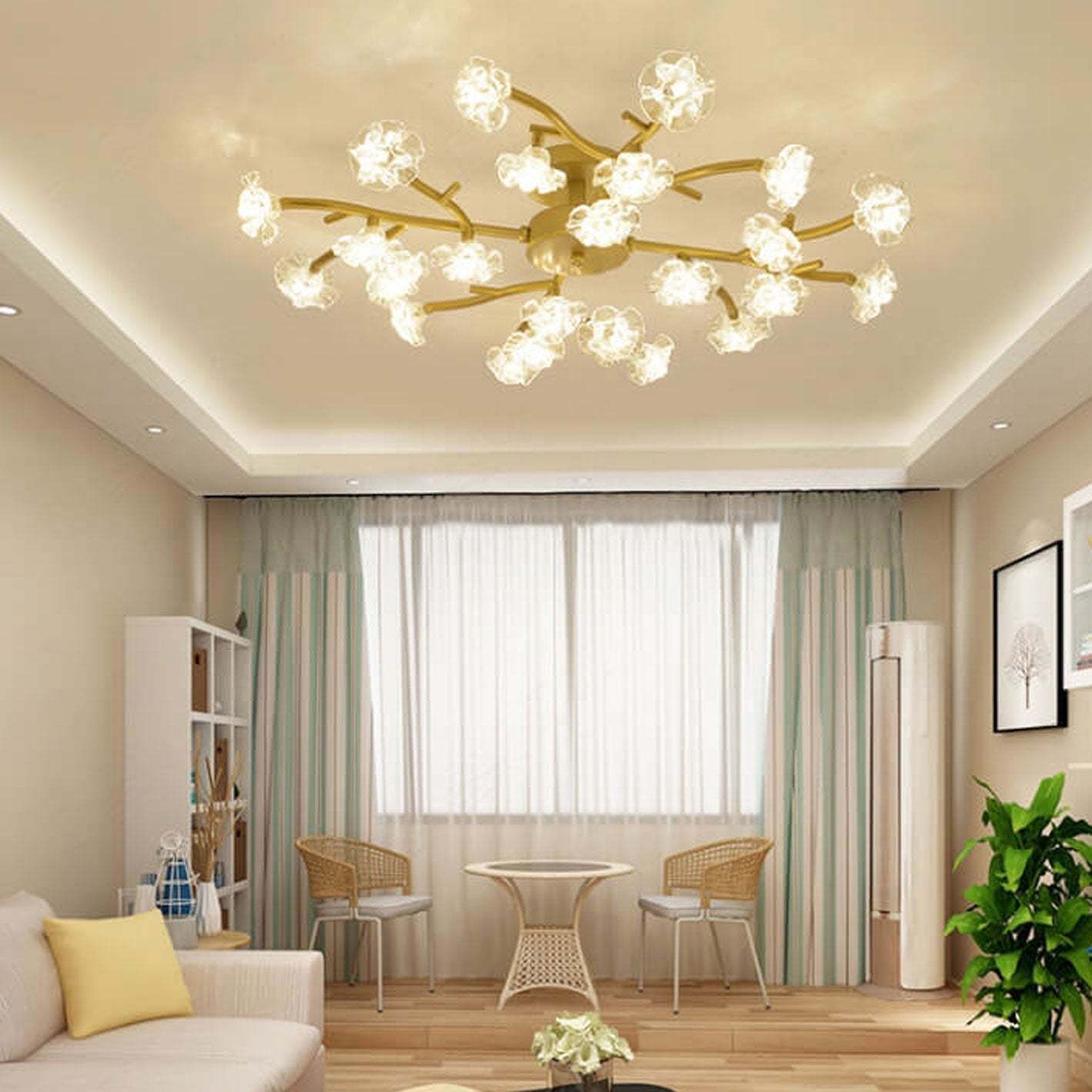 Nordic Plum Blossom Branch LED Ceiling Light