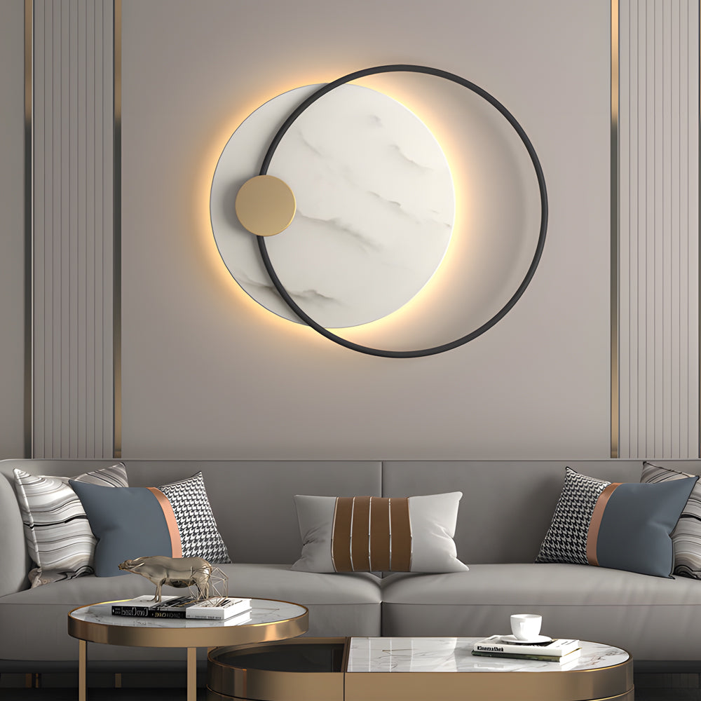 Round Marble Decorative LED Wall Sconce